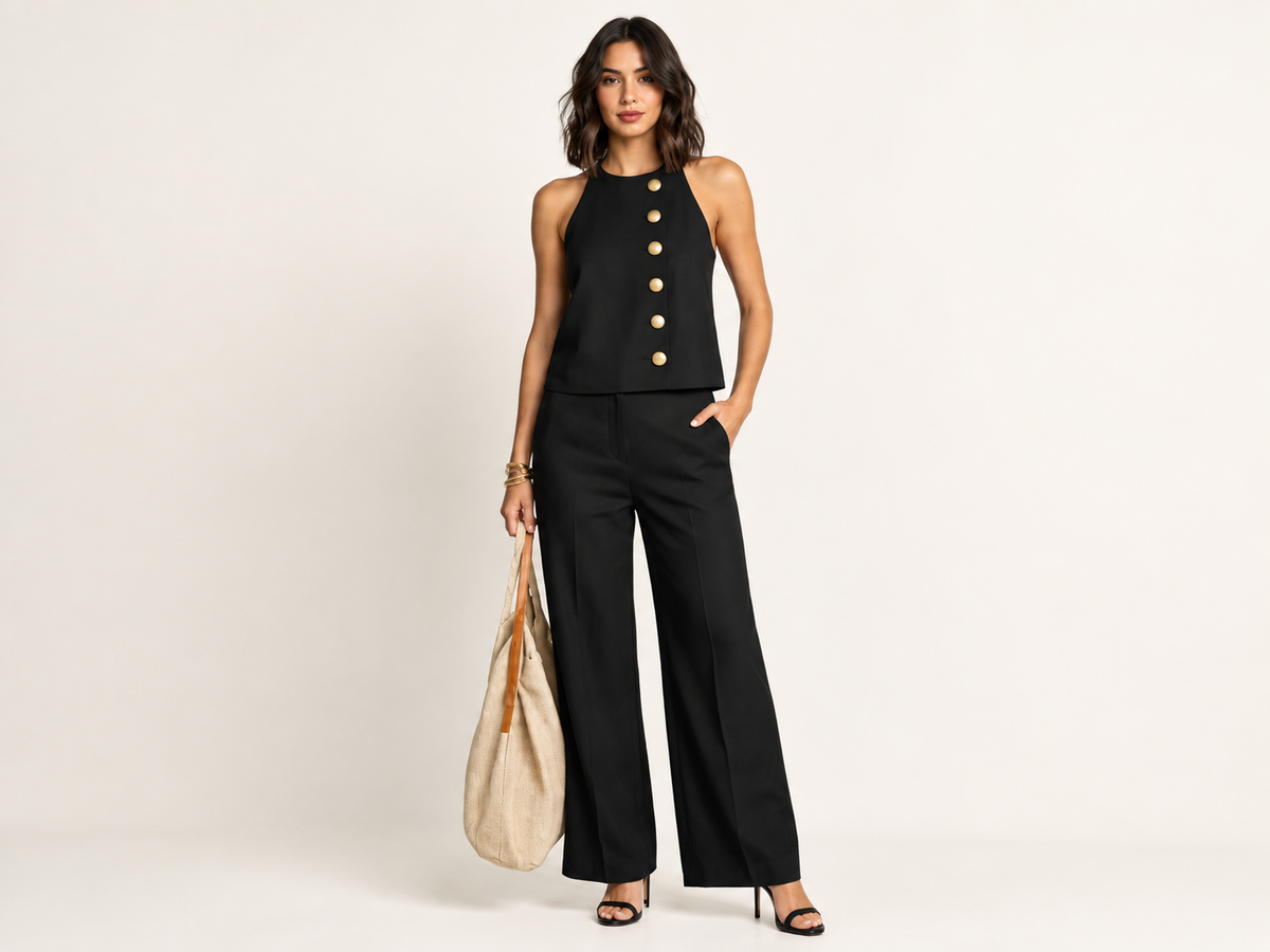 Women’s French-Inspired Halter Two-Piece Set