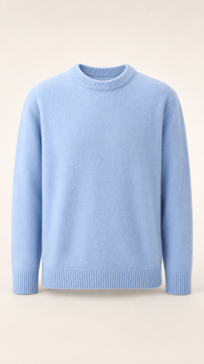 Round Neck Sweater Loose Oversized Knit Sweater