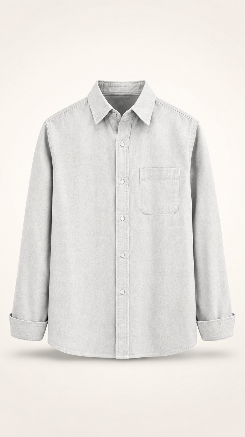 Cross-border Amazon Foreign Trade Europe And The United States Men's New Lapel Solid Color Shirt Men's Retro Long Sleeve Shirt