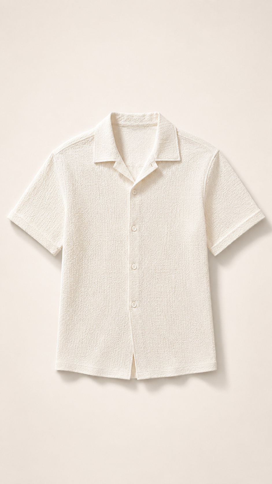Men's Solid Color Short Sleeve Shirt Fashion Casual Button Lapel Tops Clothing