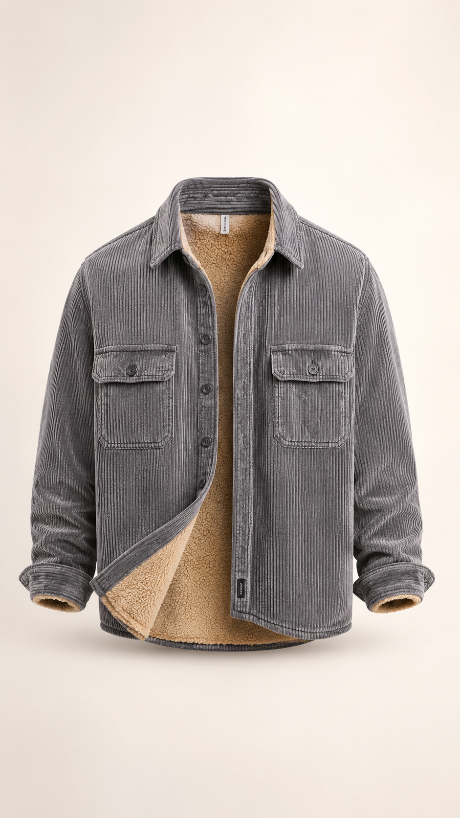 Men's Fleece Lined Padded Warm Keeping Casual Coat Shirt