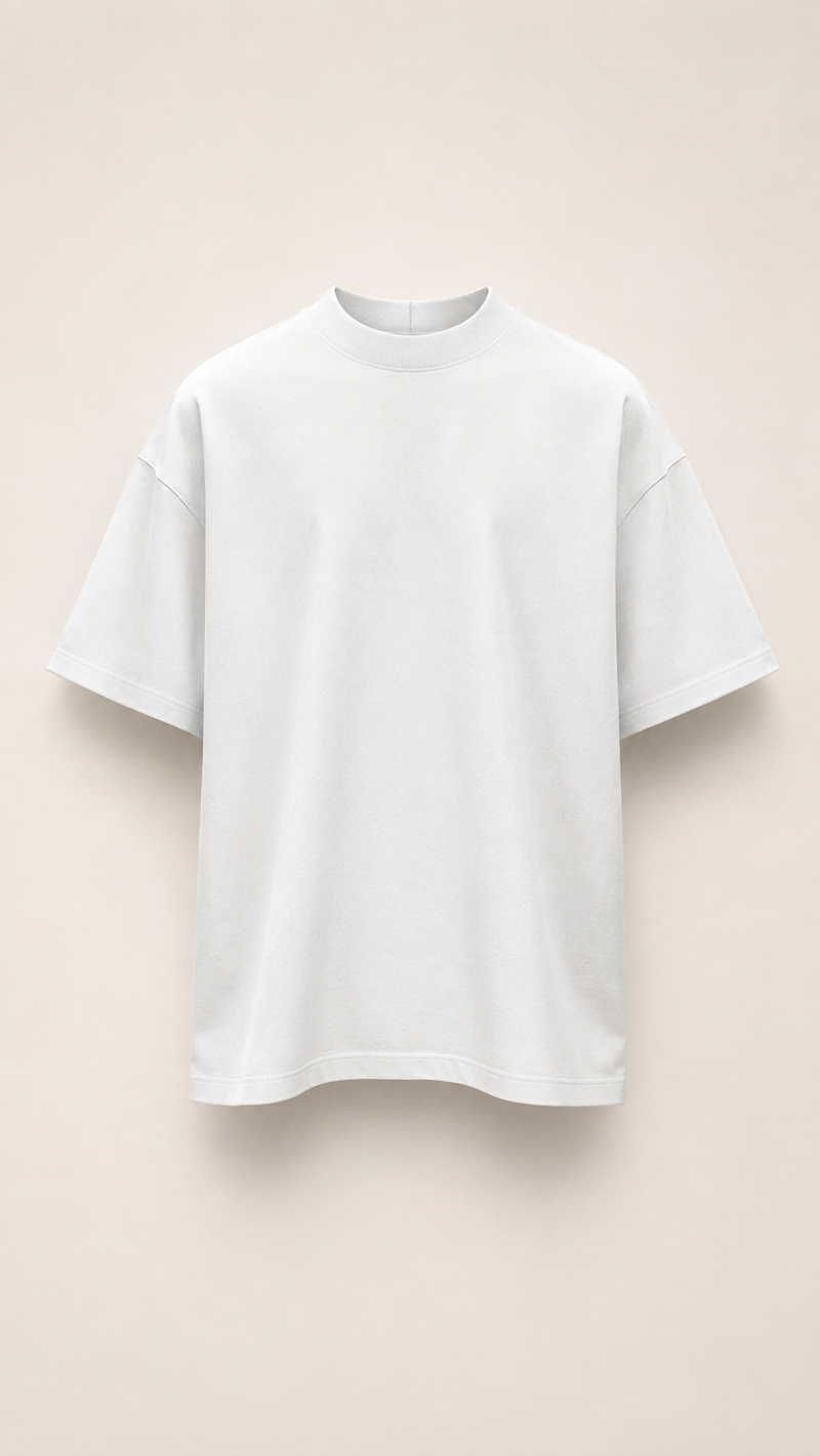 Plus Size Cotton Men's Blank T-Shirt White Oversized Retro Solid Color T-Shirt Large Size Men's Women's Fashion Short Sleeve Men's T-Shirt